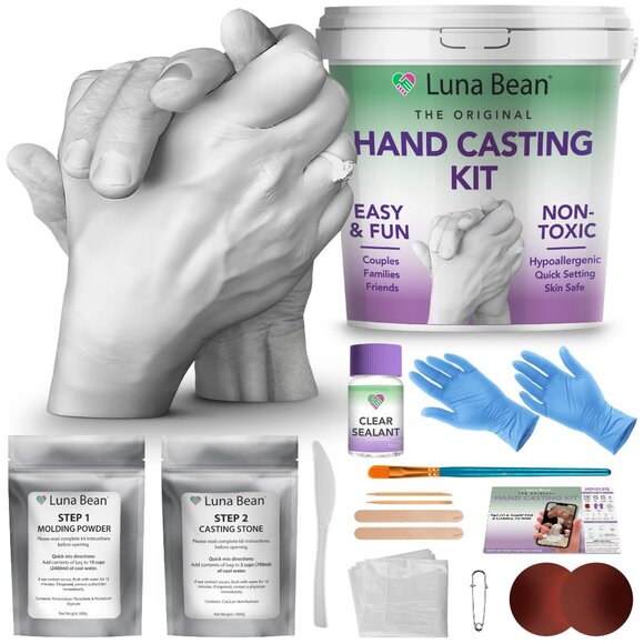 Luna Bean Hand Casting Kit – The Original Hand Mold Kit for Couples NEW - Picture 1 of 4